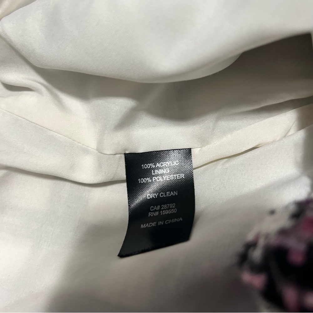 Anthropologie‎ Maison D' Amelie Paris Skirt size 10 White/Black/Pink Tweed - Picture 4 of 8